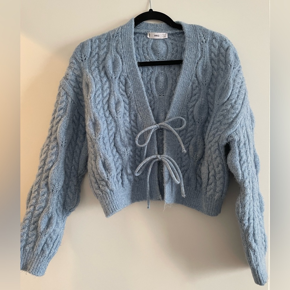 Mango Blue Bow Sweater